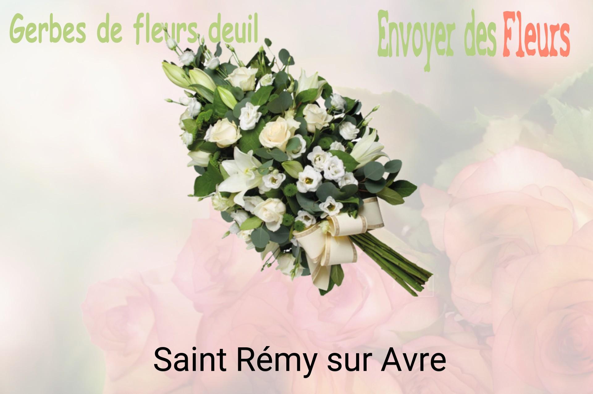 Gerbe de fleurs de deuil livrée à Saint-Rémy-sur-Avre